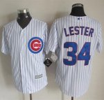 mlb jerseys Chicago Cubs #34 Lester White Strip New Cool Base S