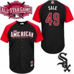 White Sox #49 Chris Sale Black 2015 All-Star American League Sti