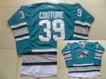 nhl san jose sharks #39 logan couture teal 25th anniversary jers
