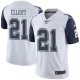 Men's Nike Dallas Cowboys #21 Ezekiel Elliott White Rush Limited NFL Jerseys