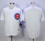 mlb majestic chicago cubs blank white new cool base jerseys [blue stripe]