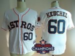 Men Houston Astros #60 Dallas Keuchel White 2017 World Series Champions Patch MLB Jersey