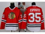 NHL Chicago Blackhawks #35 TONY ESPOSITO Red 2015 Stanley Cup Ch