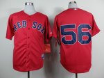 mlb boston red sox #56 red jerseys