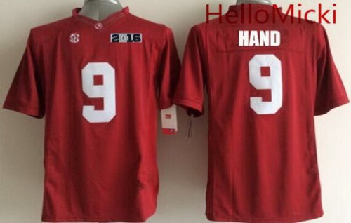 Men\'s Alabama Crimson Tide #9 Da\'Shawn Hand Red 2016 BCS College Football Nike Limited Jersey
