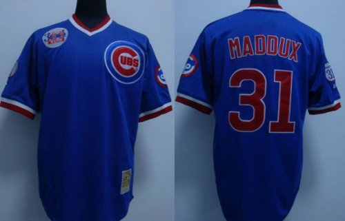 Baseball Jerseys chicago cubs maddux #31 m&n blue