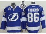 NHL Tampa Bay Lightning #86 Nikita Kucherov Blue 2015 Stanley Cu