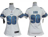 nike women nfl detroit lions #90 ndamukong suh white jerseys