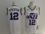 nba utah jazz #12 stockton white jerseys [fans edition]