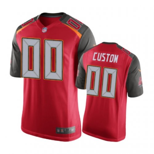 Tampa Bay Buccaneers #00 Custom Red Nike Game Jersey - Men\'s