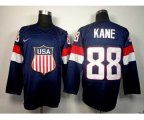 nhl team usa olympic #88 kane blue jerseys [2014 winter olympics