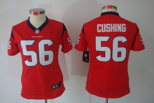 nike women nfl houston texans #56 cushing red jerseys [nike limi