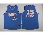 nba sacramento kings #15 demarcus cousins blue jerseys [2016 new