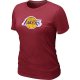 women nba los angeles lakers big & tall primary logo red T-Shirt