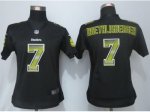 Women New Nike Pittsburgh Steelers #7 Roethlisberger Black Strob