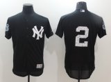 Men MLB New York Yankees #2 Derek Jeter Blue 2017 Spring Training Authentic Flex Base Stitched Jerseys
