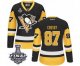 Women's Reebok Pittsburgh Penguins #87 Sidney Crosby Authentic Black-Gold Third 2017 Stanley Cup Final NHL Jersey