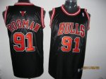 Basketball Jerseys chicago bulls #91 rodman black[red number]