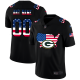 Custom Green Bay Packers Black Limited Fashion Flag Stitched Jerseys