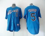 Baseball Jerseys new york mets #5 wright lt.blue[2011 cool base