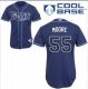 mlb jerseys tampa bay rays #55 moore dk.blue(cool base)cheap jer