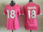 women nike denver broncos #18 manning pink jerseys 2015 new