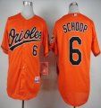 mib jerseys Baltimore Oriole #6 Schoop Orange Cool Base Stitched