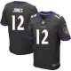 nike nfl baltimore ravens #12 jones elite black jerseys