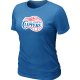women nba los angeles clippers big & tall primary logo L.blue T-