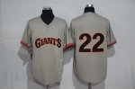 Men's mlb san francisco giants #22 will clark grey mitchell & ness 1989 cooperstown collection batting practice Jersey