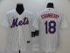 Men's New York Mets #18 Darryl Strawberry White 2020 Stitched Baseball Jersey