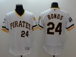 mlb pittsburgh pirates #24 barry bonds majestic white flexbase authentic collection cooperstown cooperstown jerseys