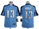 nike nfl tennessee titans #13 wright blue jerseys [game]