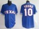 Baseball Jerseys texans rangers #10 young blue