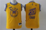youth nba golden state warriors #30 stephen curry gold throwback the city stitched jerseys