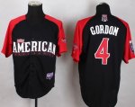 Royals #4 Alex Gordon Black 2015 All-Star American League Stitch