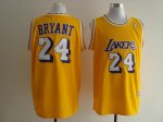 Men's NBA Los Angeles Lakers #24 Kobe Bryant Gold Throwback Jersey