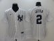 Men's New York Yankees #2 Derek Jeter White 2020 Baseball Jerseys