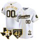 Custom Houston Astros 2024 Jackie Robinson Patch Vapor Premier Limited White Gold Stitched Jersey