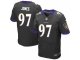 nike nfl baltimore ravens #97 jones elite black jerseys