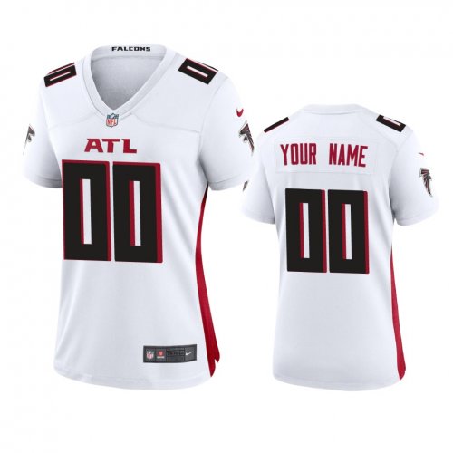Women\'s Atlanta Falcons Custom White 2020 Game Jersey