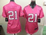 Women's Nike Dallas Cowboys #21 Ezekiel Elliott Pink Love NFL Jerseys