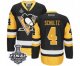 Men's Reebok Pittsburgh Penguins #4 Justin Schultz Authentic Black-Gold Third 2017 Stanley Cup Final NHL Jersey