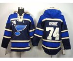 nhl st.louis blues #74 oshie blue [pullover hooded sweatshirt]