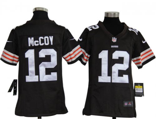 nike youth nfl cleveland browns #12 mccoy brown jerseys