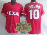 mlb jerseys texans rangers #10 young red
