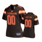 Cleveland Browns Custom Brown Nike Game Jersey - Women