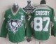 Men Pittsburgh Penguins #87 Sidney Crosby Green Practice 2017 Stanley Cup Finals Champions Stitched NHL Jersey