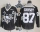 Men Pittsburgh Penguins #87 Sidney Crosby Black Practice 2017 Stanley Cup Finals Champions Stitched NHL Jersey