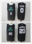 Basketball Boston Celtics #0 Jayson Tatum And #20 Gordon Hayward Black Jerseys- Player Style